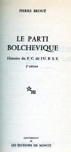 Image: Book cover: Le parti bolchevique